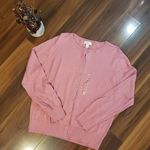 LOFT pink cardigan